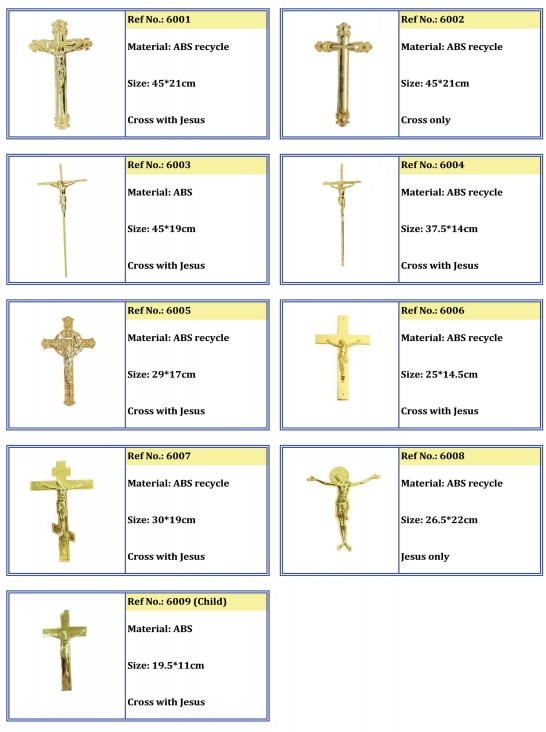 Crucifix orthodoxe pour la décoration 6007 de cercueil
